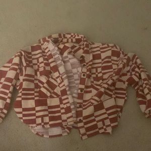 BDG button up cropped flannel